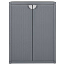 opbevaringsskab til haven 65x45x88 cm polyrattan grå