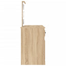 makeupbord med LED-lys 130x50x132,5 cm brun sonoma-eg