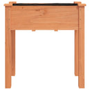 plantekasse med foring 71x37x76 cm massivt fyrretræ brun