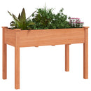 plantekasse med foring 118x59x76 cm massivt fyrretræ brun
