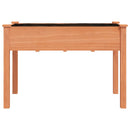 plantekasse med foring 118x59x76 cm massivt fyrretræ brun