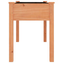 plantekasse med foring 118x59x76 cm massivt fyrretræ brun