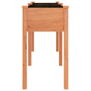 plantekasse med foring 161x45x76 cm massivt fyrretræ brun