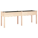 plantekasse med foring 203x53x76 cm massivt fyrretræ
