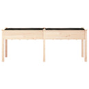 plantekasse med foring 203x53x76 cm massivt fyrretræ