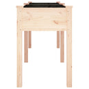 plantekasse med foring 203x53x76 cm massivt fyrretræ