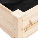 plantekasse med foring 203x53x76 cm massivt fyrretræ