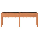 plantekasse med foring 203x53x76 cm massivt fyrretræ brun