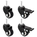 hjul til plantekasse 4 stk. 8x3,5x8 cm jern sort