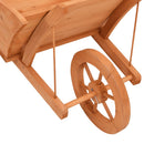 plantekasse 128x45,5x43 cm trillebørsdesign massivt fyr