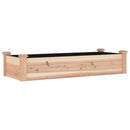 højbed med foring 120x45x25 cm massivt fyrretræ
