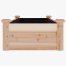højbed med foring 120x45x25 cm massivt fyrretræ