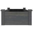 højbed med foring 120x45x25 cm massivt fyrretræ grå