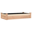 højbed med foring 120x60x25 cm massivt fyrretræ