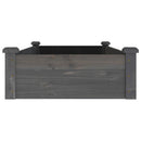 højbed med foring 120x60x25 cm massivt fyrretræ grå
