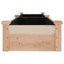 plantekasse med foring 240x45x25 cm massivt fyrretræ