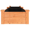 plantekasse med foring 240x45x25 cm massivt fyrretræ brun
