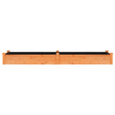 plantekasse med foring 240x60x25 cm massivt fyrretræ brun