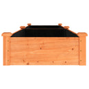 plantekasse med foring 240x60x25 cm massivt fyrretræ brun