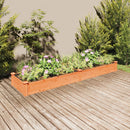 plantekasse med foring 240x60x25 cm massivt fyrretræ brun