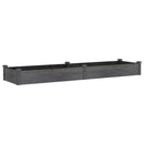 plantekasse med foring 240x60x25 cm massivt fyrretræ grå