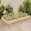plantekasse med foring 240x120x25 cm massivt fyrretræ