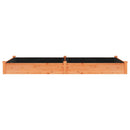 plantekasse med foring 240x120x25 cm massivt fyrretræ brun