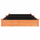 plantekasse med foring 240x120x25 cm massivt fyrretræ brun