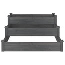 højbed 120x120x56 cm massivt fyrretræ grå