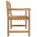 havebænk 114x59x87 cm massivt teaktræ