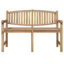 havebænk 149,5x60x90 cm massivt teaktræ