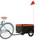 cykelanhænger 30 kg jern sort og orange