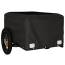 cykelanhænger 30 kg jern sort og orange