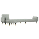 L-formet sovesofa 275x140x70 cm velour lysegrå
