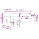 L-formet sovesofa 271x140x70 cm velour sort