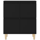 skænke 2 stk. 60x35x70 cm konstrueret træ sort