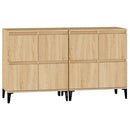 skænke 2 stk. 60x35x70 cm konstrueret træ sonoma-eg