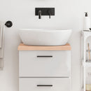 bordplade til badeværelse 40x30x(2-4) cm massivt træ ubehandlet