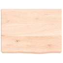 bordplade til badeværelse 40x30x(2-6) cm massivt træ ubehandlet