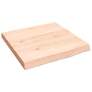 bordplade til badeværelse 40x40x(2-4) cm massivt træ ubehandlet