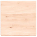 bordplade til badeværelse 40x40x(2-4) cm massivt træ ubehandlet