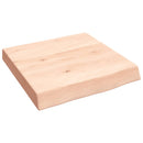 bordplade til badeværelse 40x40x(2-6) cm massivt træ ubehandlet