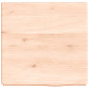 bordplade til badeværelse 40x40x(2-6) cm massivt træ ubehandlet