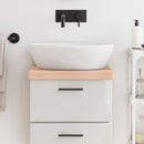 bordplade til badeværelse 40x40x(2-6) cm massivt træ ubehandlet