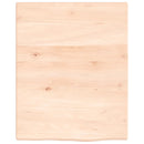 bordplade til badeværelse 40x50x2 cm massivt træ ubehandlet