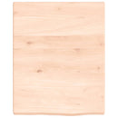 bordplade til badeværelse 40x50x(2-4) cm massivt træ ubehandlet