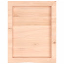bordplade til badeværelse 40x50x(2-4) cm massivt træ ubehandlet