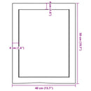 bordplade til badeværelse 40x50x(2-4) cm massivt træ ubehandlet