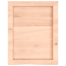 bordplade til badeværelse 40x50x(2-6) cm massivt træ ubehandlet