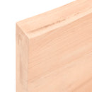 bordplade til badeværelse 40x60x(2-6) cm massivt træ ubehandlet